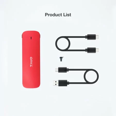 TooQ External Enclosure - SSD - Red - TQE-2201R