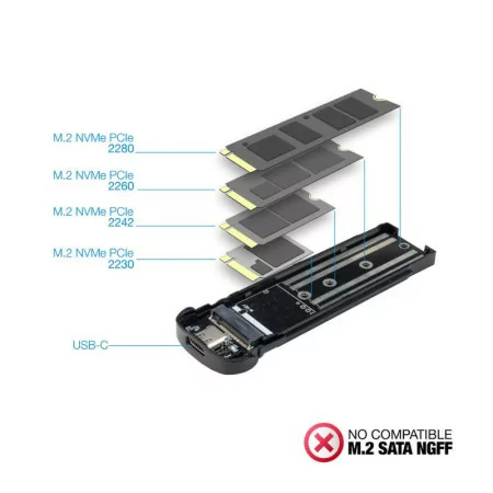Caixa Externa TooQ - SSD - Azul - TQE-2201BL|TooQ|8433281013933