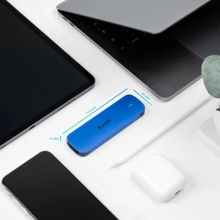 Caixa Externa TooQ - SSD - Azul - TQE-2201BL|TooQ|8433281013933