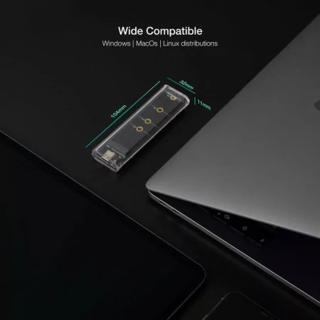 Caixa Externa TooQ - SSD - Transparente / RGB - TQE-2200|TooQ|8433281013209