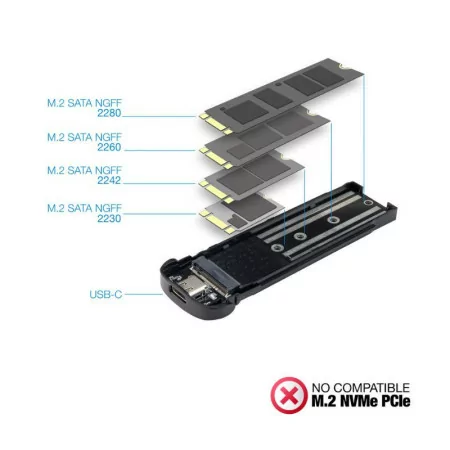 Caixa Externa TooQ - SSD - Prata - TQE-2202S|TooQ|8433281013964