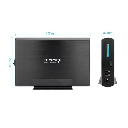 TooQ External Box - For Hard Drives - 3.5" - SATA - Black - TQE-3531B
