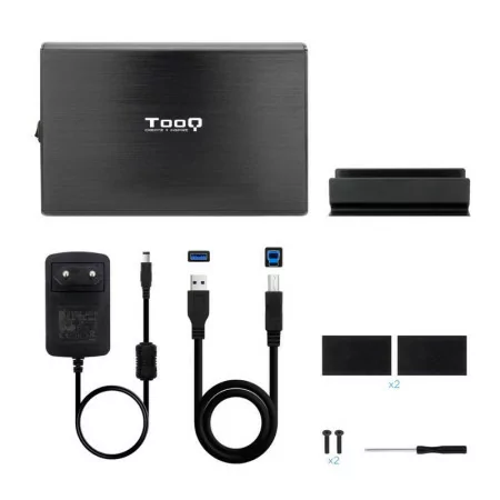 TooQ External Box - For Hard Drives - 3.5" - SATA - Black - TQE-3531B