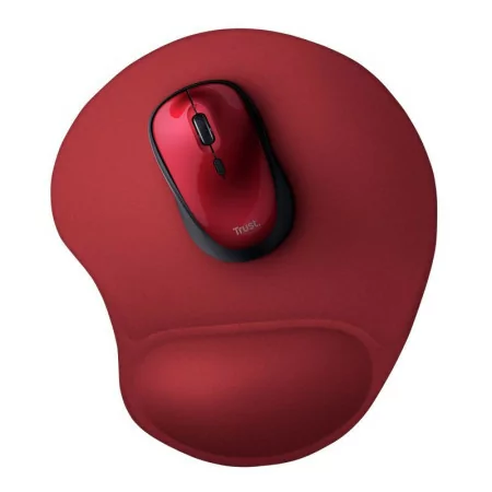 Trust Mouse Pad - w/ Wrist Support - Bigfoot - Red - 20429