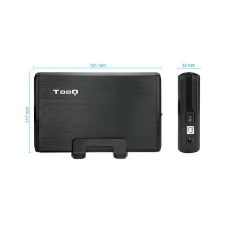 TooQ External Box - For Hard Drives - 3.5" SATA - USB 2.0 - Black - TQE-3509B