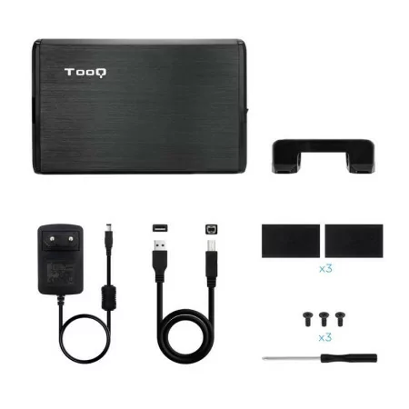 TooQ External Box - For Hard Drives - 3.5" SATA - USB 2.0 - Black - TQE-3509B
