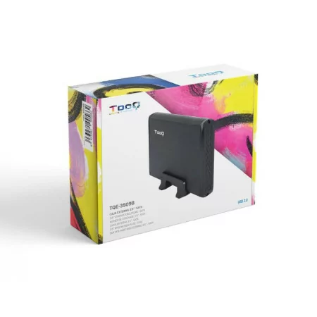 TooQ External Box - For Hard Drives - 3.5" SATA - USB 2.0 - Black - TQE-3509B