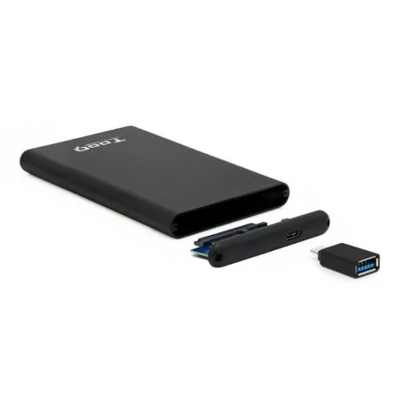 Caixa Externa 2,5" SATA TooQ - Type-C/ USB 3.1 - TQE-2533B|TooQ|8433281007888
