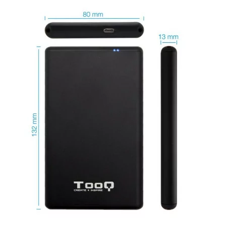 Caixa Externa 2,5" SATA TooQ - Type-C/ USB 3.1 - TQE-2533B|TooQ|8433281007888
