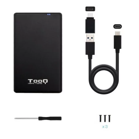 Caixa Externa 2,5" SATA TooQ - Type-C/ USB 3.1 - TQE-2533B|TooQ|8433281007888