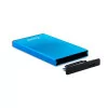 External Box 2.5" SATA TooQ - Blue Aluminum USB3.1 - TQE-2527BL