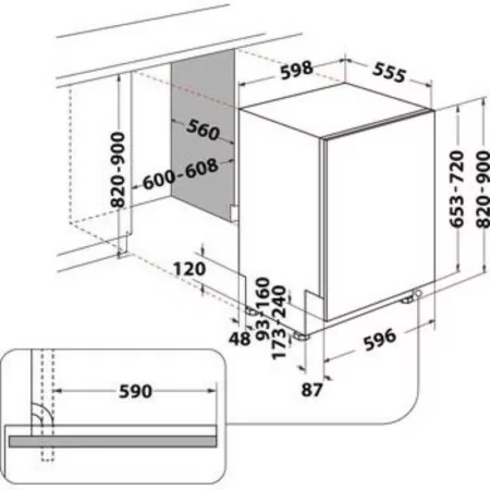 Built-in Dishwasher Indesit D2I HD524 A - (9 Programs - 14 Sets - 60cm)