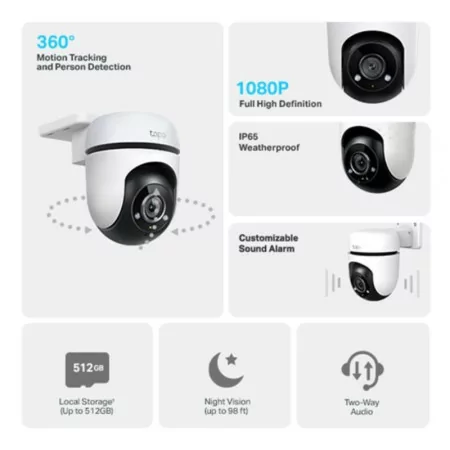 Pan/Tilt Outdoor Wi-Fi Security Camera 1080p 360º - Tapo C500 - TP-Link