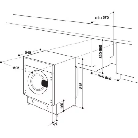 Whirlpool Built-in Washer and Dryer - 9kg - 1400RPM - White - BI WDWG 961485 EU