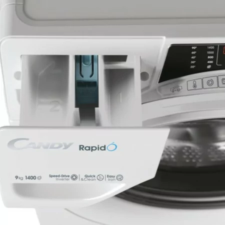 Máquina de Lavar Roupa Candy - 9Kg - 1400RPM - Wi-Fi - Classe A - Branca - RO1496DWMT/1-S