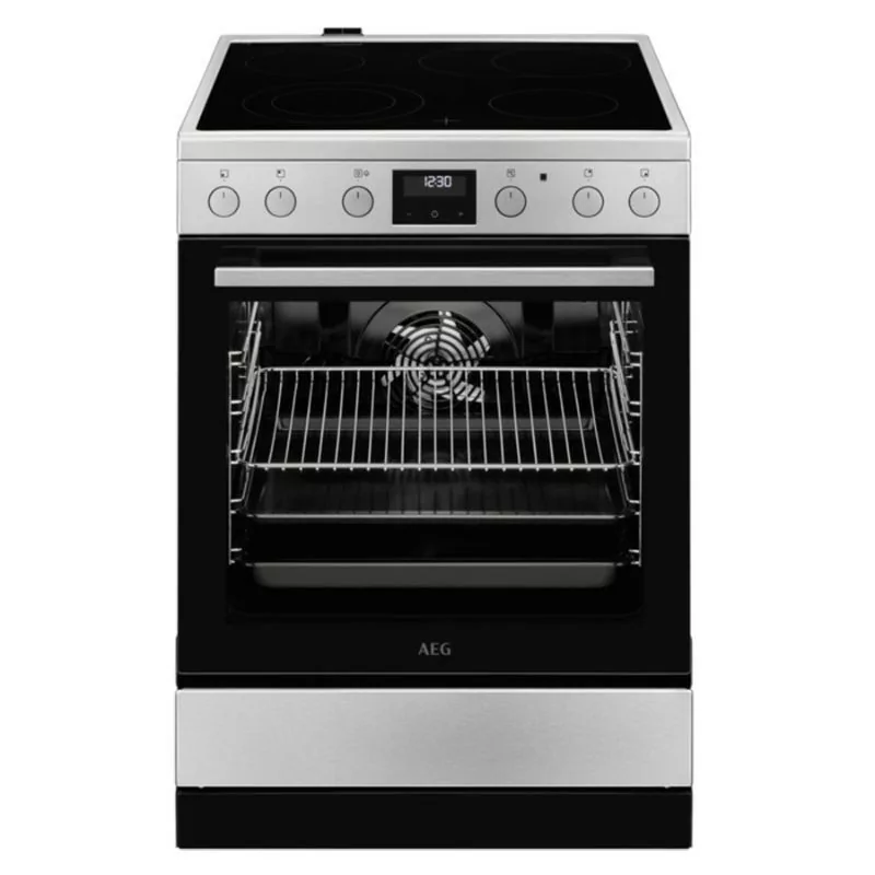 Stove with Vitroceramic Plate AEG - 10300W - 73L - 4 Zones - Class A - Stainless Steel - CCB6642BBM Stove with Vitroceramic Plate AEG - 10300W - 73L - 4 Zones - Class A - Stainless Steel - CCB6642BBM