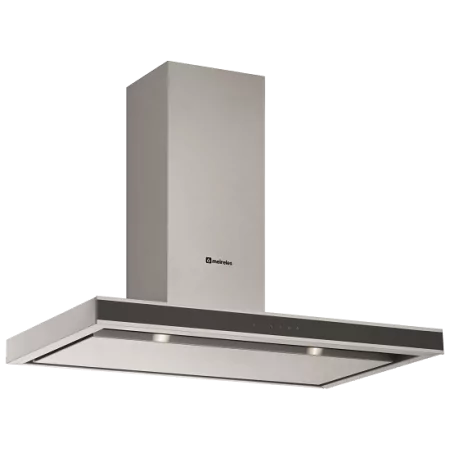 Meireles Chimney - 540M3/H - Mep 470 Xn - Stainless Steel & Black Glass