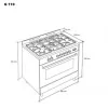 Meireles Monza Stove - 5 Burners - 116L - G 110 X - Natural Gas