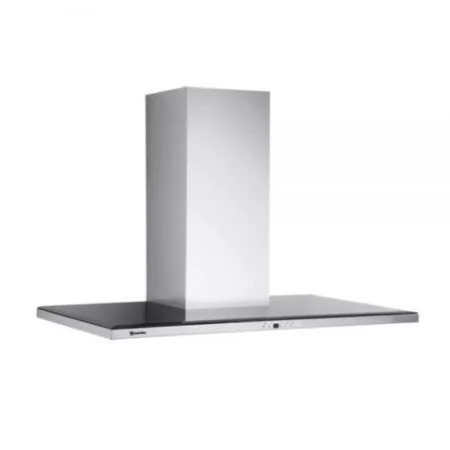Meireles Chimney - 690M3/H - Mep 191 Xn - Stainless Steel and Black Glass