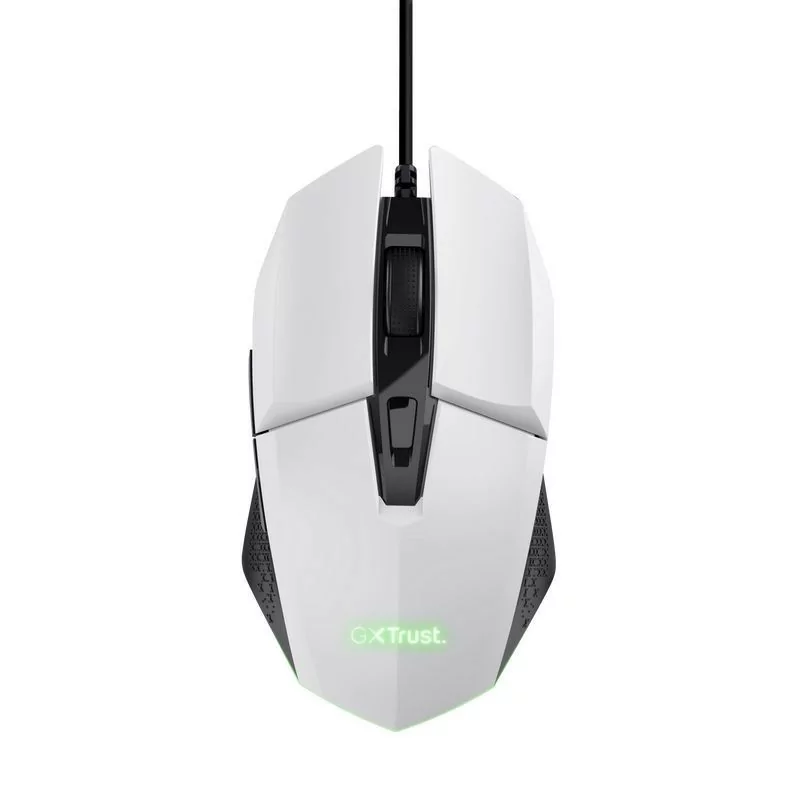 Trust Gaming Mouse - 6400 DPI - 60 IPS - RGB - White - GXT 109W FELOX Trust Gaming Mouse - 6400 DPI - 60 IPS - RGB - White - GXT 109W FELOX