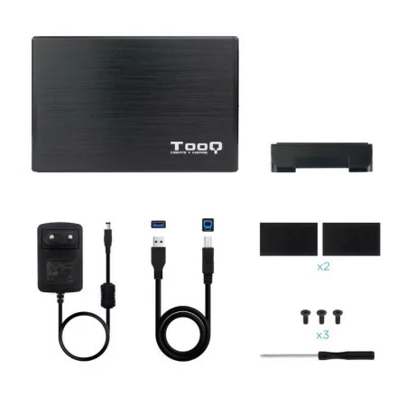 TooQ External Box - For Hard Drives - 3.5" - SATA I/II/III - USB 3.0 - Black - TQE-3527B