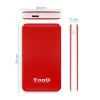 Caixa Externa TooQ - P/ Discos Rígidos - 2.5" - SATA I/II/III - USB 3.1 - Vermelho - TQE-2528R|TooQ|8433281008328
