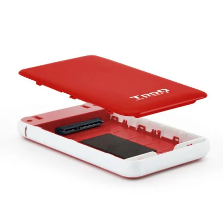 Caixa Externa TooQ - P/ Discos Rígidos - 2.5" - SATA I/II/III - USB 3.1 - Vermelho - TQE-2528R|TooQ|8433281008328