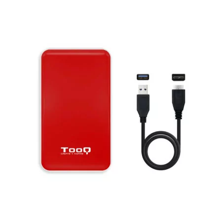 Caixa Externa TooQ - P/ Discos Rígidos - 2.5" - SATA I/II/III - USB 3.1 - Vermelho - TQE-2528R|TooQ|8433281008328