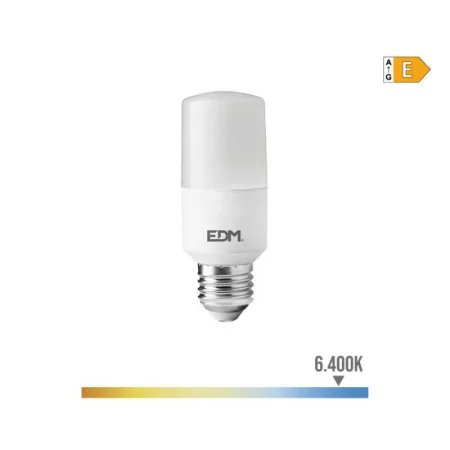 EDM LED Bulb - Tubular - E27 - 10W - 1100LM - 6400K - Cold Light - Ø4x10.7cm - 98841