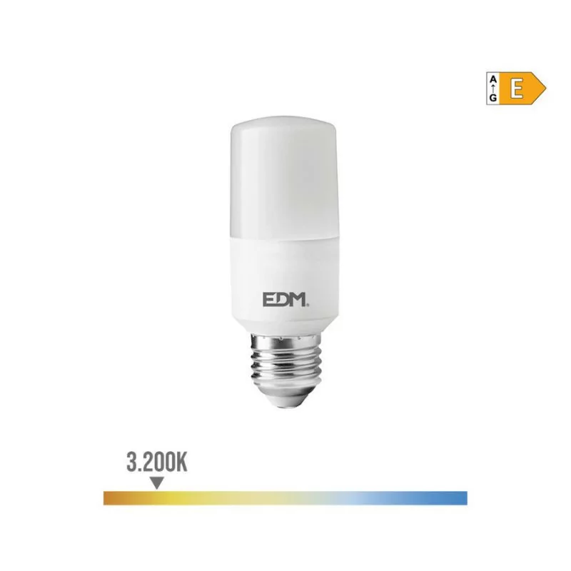 EDM LED Bulb - Tubular - E27 - 10W - 1100LM - 3200K - Warm Light - Ø4x10.7cm - 98839