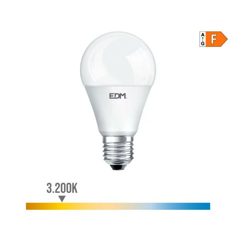 EDM LED Bulb - Standard - E27 - 7W - 580LM - 3200K - Warm Light - 5.9x11cm - 98704 EDM LED Bulb - Standard - E27 - 7W - 580LM - 3200K - Warm Light - 5.9x11cm - 98704