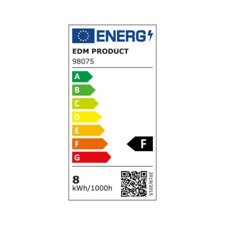 EDM LED Bulb - Candle - E14 - 8W - 806LM - 6500K - Cold Light - 3.8x11.4cm - 98075