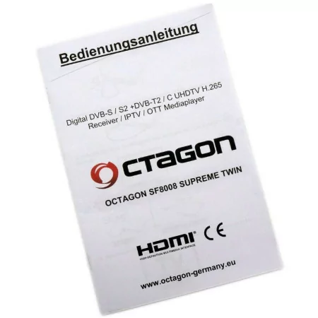 Octagon SF8008 SUPREME - DualOS (E2 + Definesat) - Twin Satélite - 4K|Octagon|4262454470068