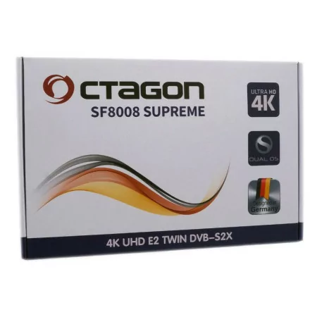 Octagon SF8008 SUPREME - DualOS (E2 + Definesat) - Twin Satélite - 4K|Octagon|4262454470068