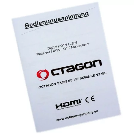 Octagon SX888 4K UHD Receiver H.265 – Linux IPTV Box Con 1GB RAM, 4GB Flash, Multistream, Nero