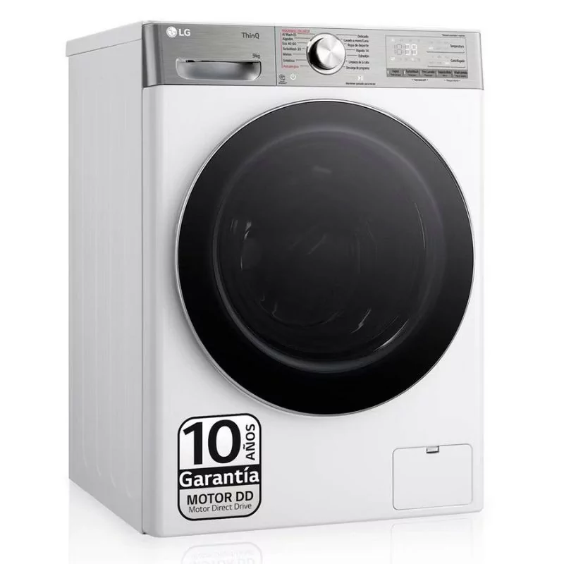 Máquina de Lavar Roupa LG 9Kg - 1400RPM - Classe A - Branca - F4WR9009A2W Máquina de Lavar Roupa LG 9Kg - 1400RPM - Classe A - Branca - F4WR9009A2W