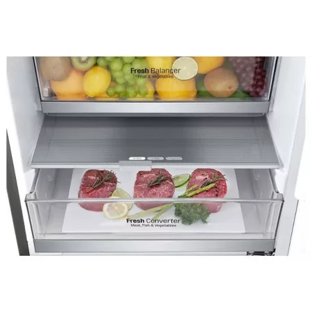 Frigorífico Combinado LG - 384L - No Frost - Classe C - Shiny Steel - GBB72PZVCN1|LG|8806091769862
