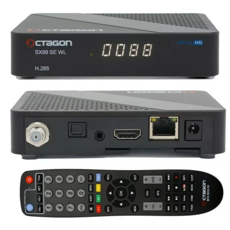 Octagon SX88 WL SE V2 - Definesat - IPTV / Satellite - Wi-Fi - H.265 Full HD
