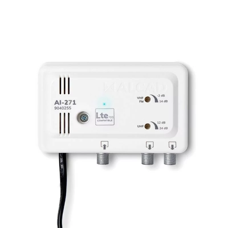 Alcad Indoor Signal Amplifier - 2 Outputs - LTE700 - AI-271