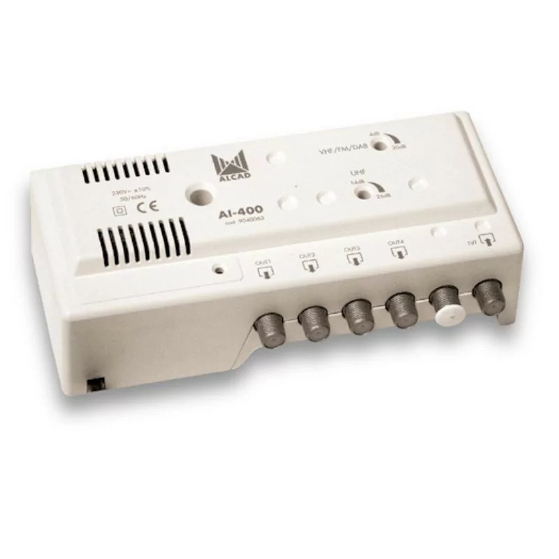 Alcad Indoor Signal Amplifier - 4 Outputs - AI-400