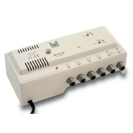Alcad Interior Signal Amplifier - TV+FI - 4 Outputs - AI-414