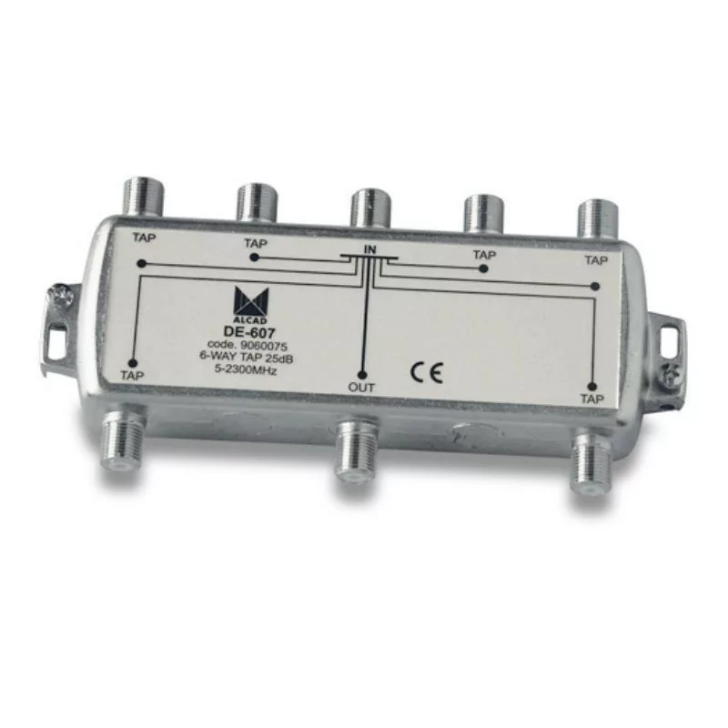 Alcad Splitter - 6 Outputs - 25 dB - DE-607