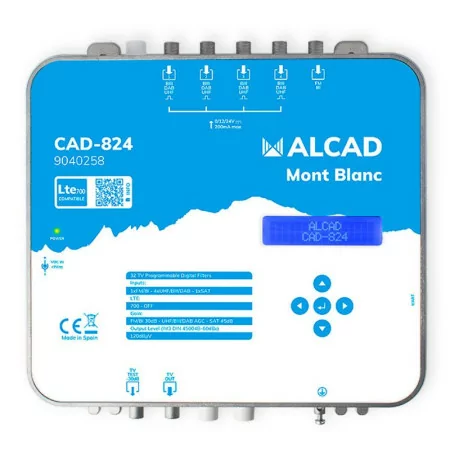 Alcad Multiband Amplifier - 4xUHF/BIII-BI/FM - POW - CAD-824