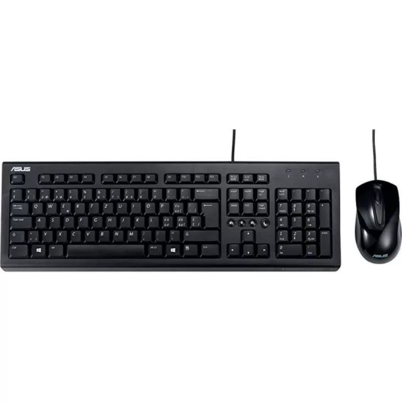 Asus Keyboard and Mouse - Wired - USB - Black - U2000