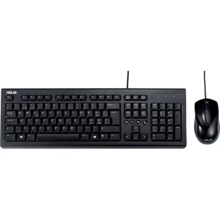Asus Keyboard and Mouse - Wired - USB - Black - U2000