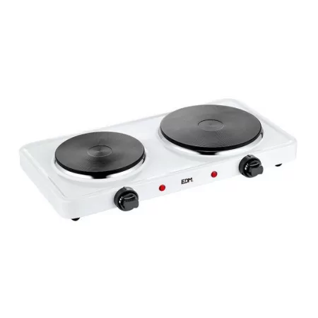 Placa Elétrica Portátil 2 Zona EDM - 1500W - Branca - 07661|EdM|8425998076615