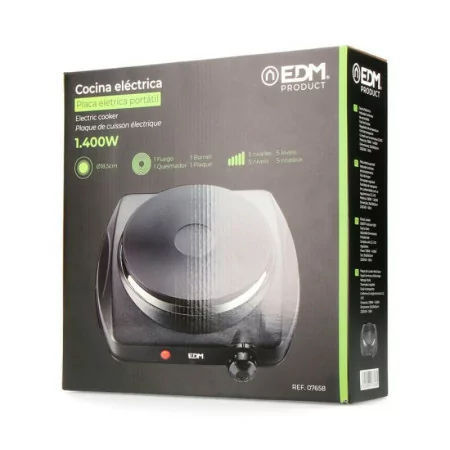 Portable Electric Board 1 Zone EDM - 1400W - Black - 07658