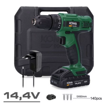 Koma Tools Screwdriver Drill - 14.4 Battery - 1500mAh - 700RPM - 08376