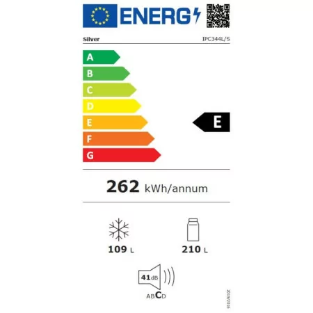 Frigorífico Combinado Silver - 344L - Cinza - 412892