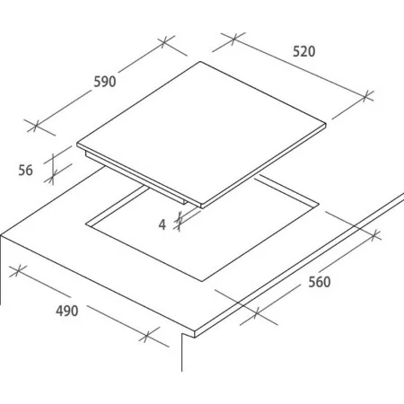 Candy Glass Ceramic Hob - 4 Zones - CH64DCT